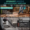 thumbnail image 3 of UNTIMATY 500 CFM Cordless Leaf Blower for Lawn Care 200 MPH Battery Leaf Blower Leaf Blower with 2 x 4.0Ah Battery, Charger, 3 Variable Speeds, Blue, 3 of 12