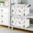 thumbnail image 2 of Yayeee Foldable Storage Basket for Shelves with Handles Set of 2 Waterproof Cloth Bins, Christmas Forest, 2 of 7