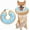 Donut Blue, variant on XUET Protective Dog Cone Collar,Soft Recovery Pet Cone for Dogs Cats,Washable Protective Recovery Collar for Large Medium Small Dogs,Inflatable Dog Cone