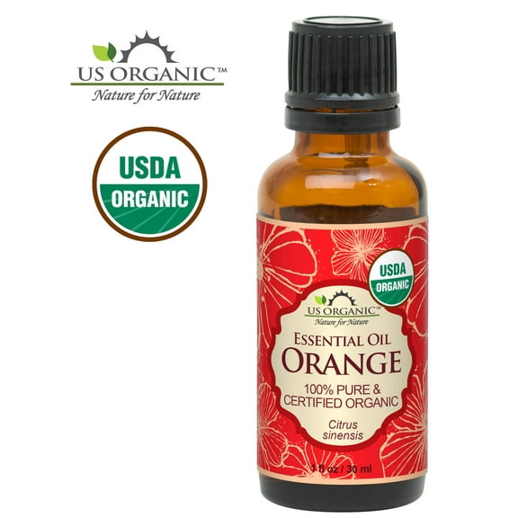 us organic 100% pure certified usda organic - sweet orange essential oil - 30ml
