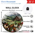 thumbnail image 3 of 12 Inch Rustic Glass Wall Clock, Mountain Farmhouse And Chicken Design Wall Clock, Round Silent Clock, Suitable for Living Room Bed (Battery Not Included), 30cm, 3 of 8
