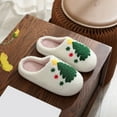 thumbnail image 2 of Holiday Slippers For Women Women Slippers Plush Fuzzy Winter holiday slippers Comfy Bedroom Christmas Slippers Indoor Outdoor Shoes, 2 of 8