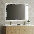 60 x 40 inch RGB LED Bathroom Mirror, Anti-Fog Wall Mounted Dimmable ...