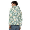 thumbnail image 4 of Goofa Lilies Flowers Pattern Mens Full-zip Hoodie, Zip-up Pullover Hooded Sweatshirt, Kangaroo Pocket Hoodie Ideal for Daily Wear, Travel, and Home-Medium, 4 of 5