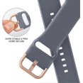 thumbnail image 3 of 3 Pack Compatible with Apple Watch Bands 45mm 44mm 42mm, Soft Silicone Replacement Strap with Classic Clasp for iWatch Series SE 7 6 5 4 3 2 1 for Wom, 3 of 5
