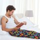 thumbnail image 5 of Balery Colorful Pineapples1 Pantalones de pijama para hombre, pijama ultraligero, pantalón de descanso-Medium, 5 of 6