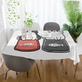 thumbnail image 3 of Yayeee Tablecloths 60" x 90" Rectangle Wrinkle Resistant Party Table Cover, Black Chubby Cat, 3 of 8