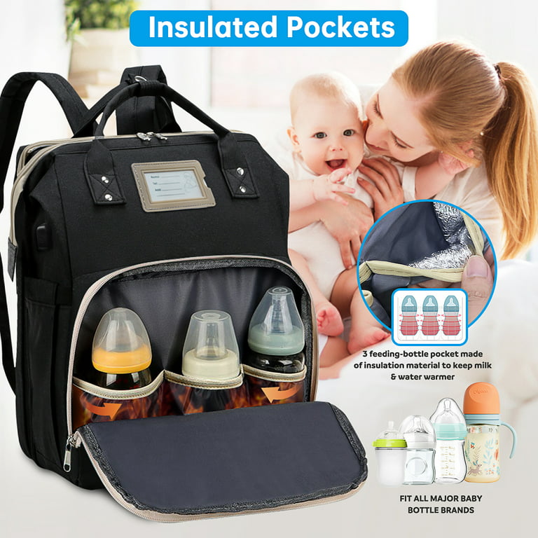 Diaper Bag Backpack Mother and Baby Bag Baby Bottle Insulation Waterproof  Mother Bag