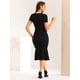 thumbnail image 4 of Vestido de trabajo vintage Allegra K Ajustado de sirena Negro S, 4 of 5