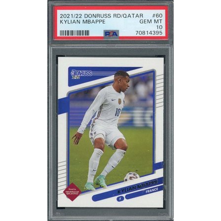Kylian Mbappe 2021-22 Panini Donruss Qatar World Cup Card #60 Graded PSA 10