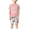 thumbnail image 4 of UAYOTSE Toddler Girl Cute Outfits Summer Kid Top Shorts Outdoor Casual Fashion Clothes for Girls School Wear,Sizes 11-12 Years, 4 of 6