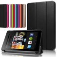 thumbnail image 1 of Étui à Rabat Intelligent Magnétique Antichoc Hybride en Cuir PU avec Support pour 2017 Amazon Kindle Alexa Fire 7 HD 8, 1 of 5