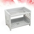 thumbnail image 5 of KALLORY Tableware Storage Shelf Rack Grey 1Pack 9.6*5.9*7.3in, 5 of 6