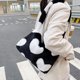 thumbnail image 5 of Qarigey Exquisito bolso con estampado de flores y corazones, bolsos casuales de felpa de primera calidad para mujer, bolsos de hombro Bolsas de mensajero y de hombro Beige, 5 of 6