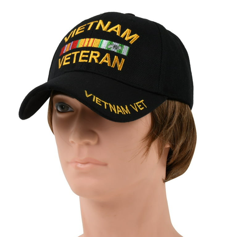 Amargura postura Propuesta Vietnam War Veteran Ribbon Baseball Cap Embroidered Military Ball Hat US  Vet Gift - Walmart.com