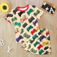 thumbnail image 2 of Teen Boy Clothes Toddler Baby Set Child Kids Summer Elastic Printed Short Sleeve Training 6 12 18 24Months 2T 3T Shirt and Jogger Shorts Boys Casual Outfit 2PCS, 2 of 6