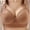 Brown C, variant on LSLJS Womens Wireless Bras Plus Size Push up Bras Breathable Solid Color Floral Printed No Underwire Lingerie, Gifts for Women