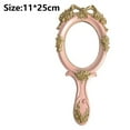 thumbnail image 4 of Espejo de mano, espejo de maquillaje, espejo de viaje de princesa, espejo cosmético de metal, espejos portátiles en relieve, espejos decorativos de color rosa, 4 of 5