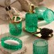 thumbnail image 3 of Juego de accesorios de baño EMPO, 6 piezas, cristal de jade vintage, 3 of 7