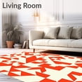 thumbnail image 2 of ODIKA 6'x9' Machine Washable Non-Slip Area Rug, Avant garde Kaleidoscope Prism Spectacular Mosaic Wonderland High Traffic Rug, Red, 664564, 2 of 5
