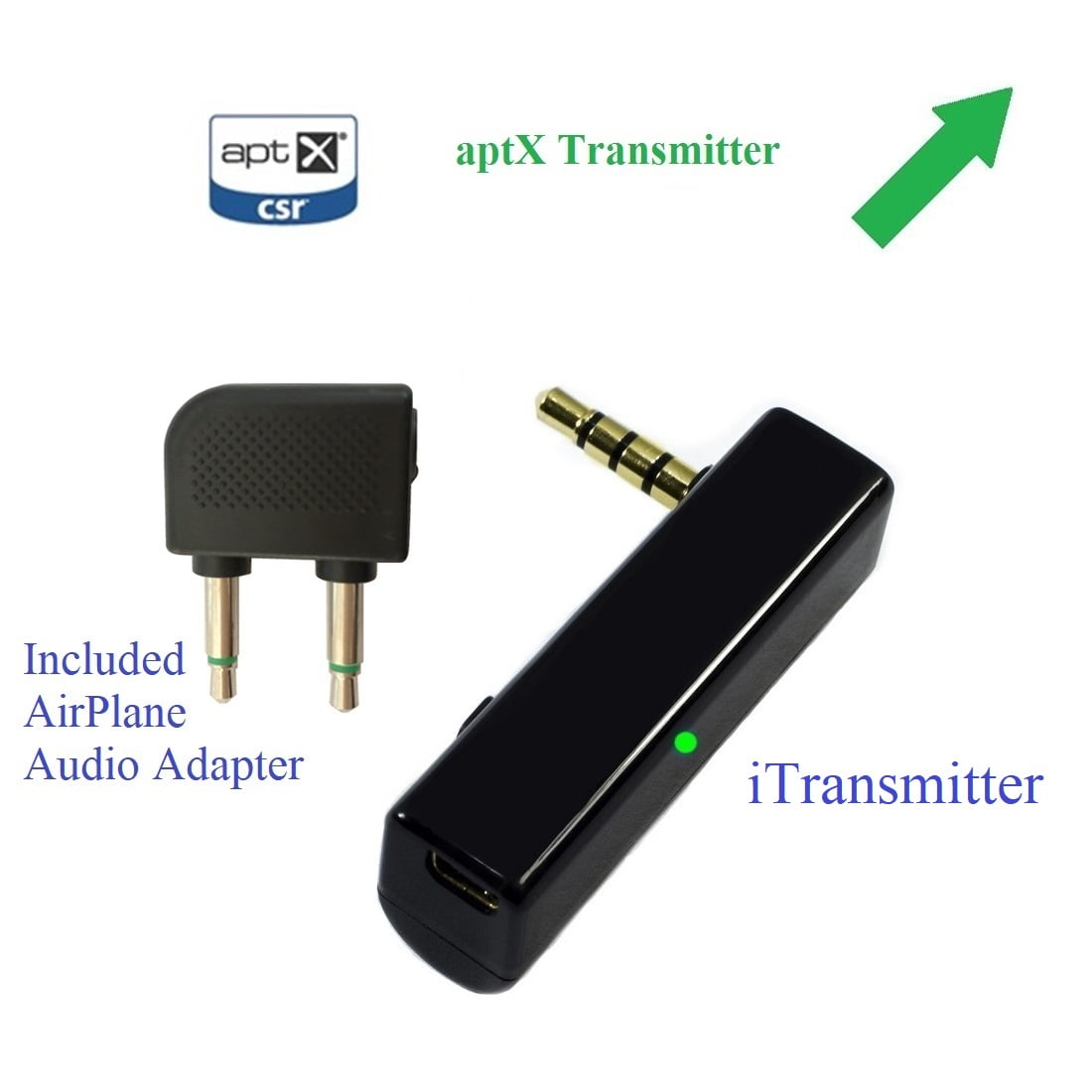 KOKKIA AirConnect_aptX Airplane inflight Bluetooth Transmitter with