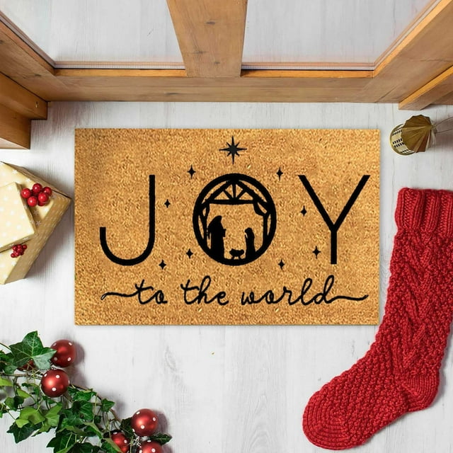 Tapis de Porte de Noël Non Tapis de Porte pour Entrée Porte d'Entrée Extérieur Tapis de Porche avec Polyester Noël Plancher Ma Pleine Grandeur Couverture Duveteuse Tapis de Pièce pour Chambre Couverture Couverture en Cuir Jeté Couverture de Zone