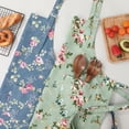 thumbnail image 6 of Topekada 2Pack Floral Aprons for Women Adjustable Kitchen Chef Apron With Rose Pattern for Cooking, Baking(Blue), 6 of 7