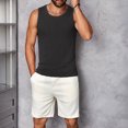 thumbnail image 4 of fatyb Mens Ribbed Knit Tank Tops Sleeveless Casual Tee Shirts Workout Summer Muscle Undershirt for Men, 4 of 4