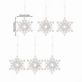thumbnail image 3 of hulanddfd 6PCS Christmas Snowflake Ornaments - Clear Acrylic Snowflakes, Christmas Tree Hanging Decorations for Holiday Party Decor and Window Display, 3 of 9