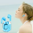 thumbnail image 3 of Wireless Earbud Bluetooth 5.3 Headphones 2H Playtime Stereo Bass Ear Buds,in-Ear Earphones,Crystal Earbuds,Transparent Digital Display Wireless Bluetooth with Charging Bin, 3 of 6