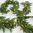 thumbnail image 3 of KOYPTL 6ft Norfolk Pine Garlands with Light, Pre-Lit Christmas Garland,Dense Norfolk Pine Real Touch Greenery Garland for Table, Mantle, Staires, Wall, Indoor/Outdoor Christmas Decorations, 3 of 8