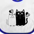 thumbnail image 4 of Inktastic Valentines Day Cat Couple Girls Baby Bib, 4 of 4