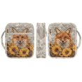 thumbnail image 6 of FOR U DESIGNS Fox Sunflower Pattern Bible Cover Case with Handle Quilted Protective Church Organizer Holder Bag Christian Bible Accessories for Bible Study/Daily Use, 6 of 7