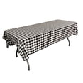 thumbnail image 2 of LA Linen TCcheck60x90-BlackK24 Polyester Gingham Checkered Rectangular Tablecloth, White & Black - 60 x 90 in., 2 of 4