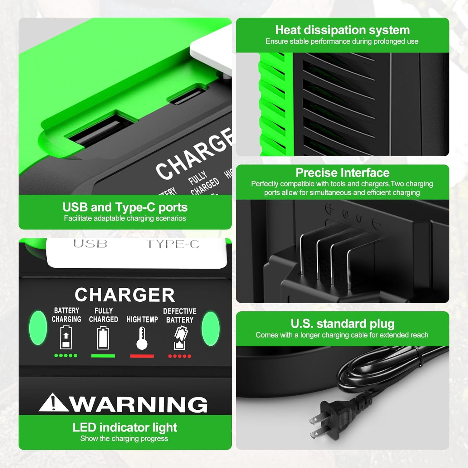 Rapid 4.0Ah Charger Replacement for EGO Battery Charger CH5500 CH2100, Compatible with EGO Charger CH3200 CH5500 CH2800D for EGO 56V Battery BA2800 BA4200 BA1400 BA5600 & Power+ Cordless Tools