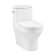thumbnail image 4 of Vezina One-Piece Elongated 12" Rough-in 1.28 GPF Left Vortex Flush Toilet in Glossy White, 4 of 6