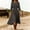 Gray, variant on QUNYINEY Sleeveless Women Summer Dresses Faux Cotton Linen Pink Midi A Line Dress Flowy Crew Neck Loose Fit Pleated Dresses