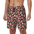 thumbnail image 2 of Haiem Strawberry Mens Swim Trunks with Compression Liner 2 in 1 Swimming Shorts Stretch Swimwear Quick Dry,Board Shorts-Small, 2 of 9