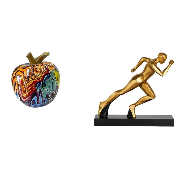 Estatua De Corredor De Grafiti Nórdico, Figura Moderna, Escultura De Arte Abstracto, Frutas, Obra De Arte Coleccionable, Adorno Para Mesa, Bar, Decoración De Entrada Del Hogar, Regalo De Fiesta
