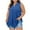 Blue, variant on Diufon Womens Tank Tops Plus Size V Neck Sleeveless Summer Shirts Dressy Casual Blouses Loose Pleated Tees
