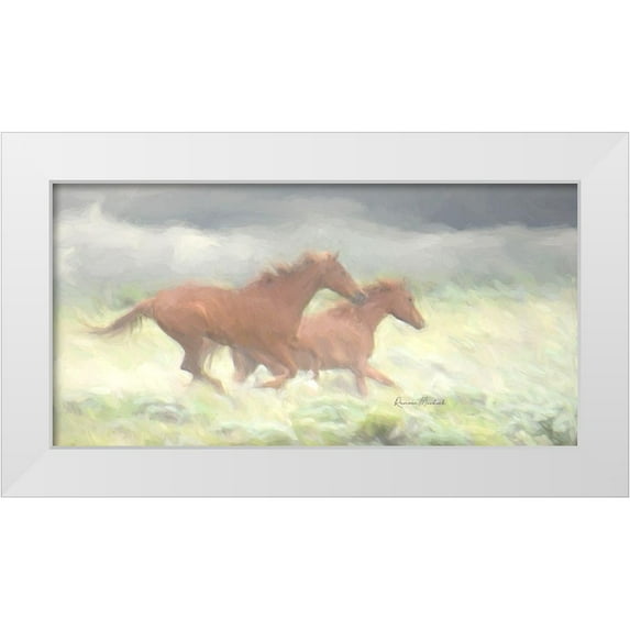 Murdock, Ramona 32x18 White Modern Wood Framed Museum Art Print Titled - Running Wild