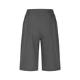 thumbnail image 4 of Womens Casual Capri Pants Lightweight Athletic Elastic Waisted Straight Leg Trousers with Pockets, 4 of 7