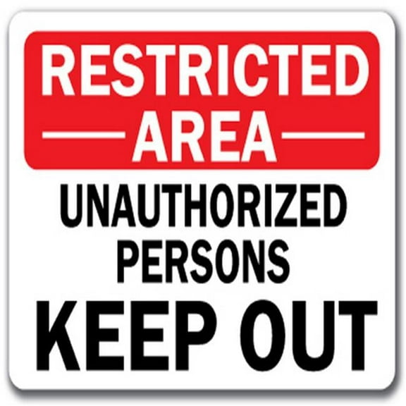 Restricted Area Sign Unauthorized People Keep Out - 10" x 14" OSHA Safety Sign