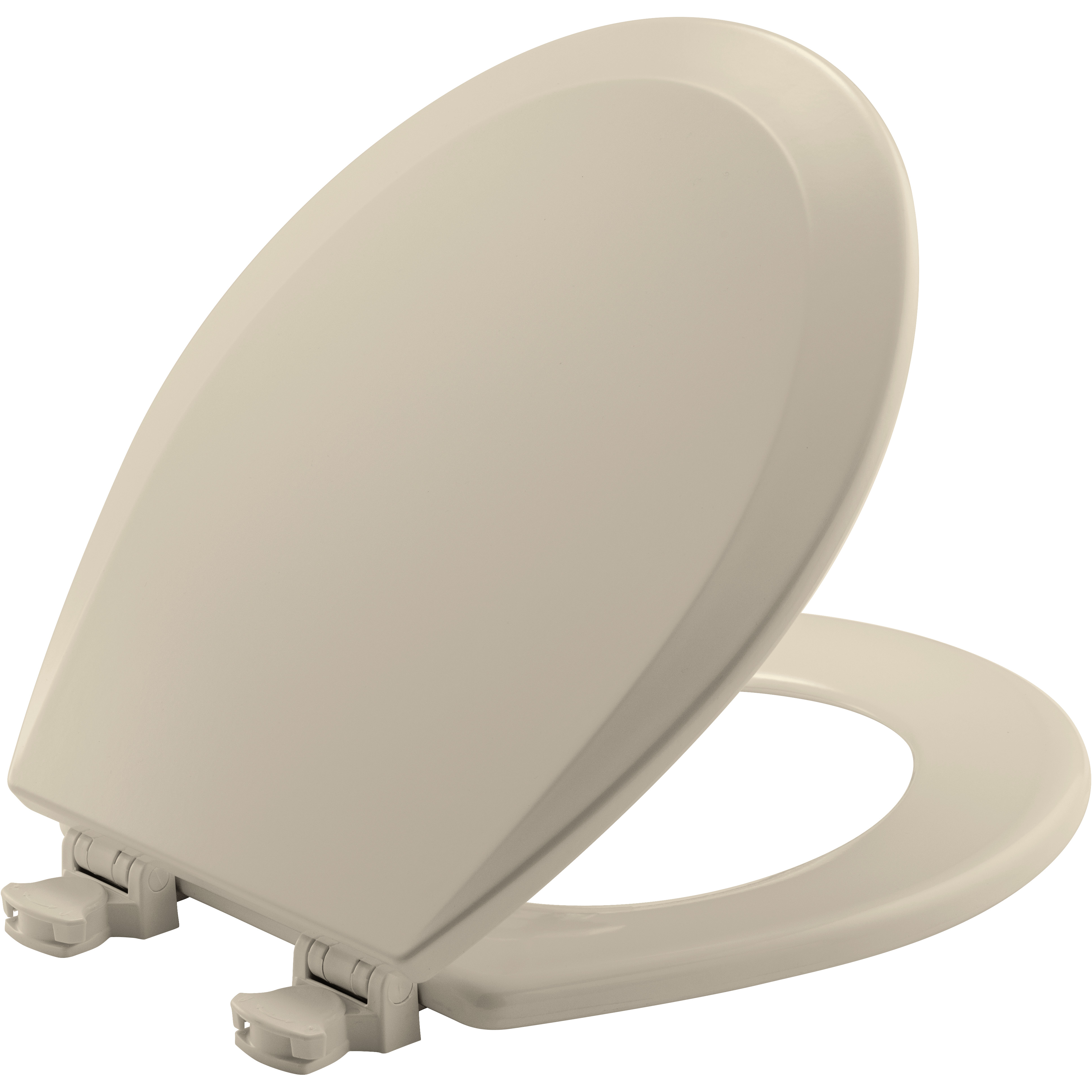 Bemis Round Closed Front Toilet Seat with Cover in Almond