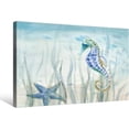 thumbnail image 2 of HFDF Ocean Wall Art Sea Life Wall Decor Costal Watercolor Seahorse Painting Blue Sea Animal Pictures Starfish Canvas Artwork for Bathroom Bedroom Home Decoration 24x20inch Framed, 2 of 7