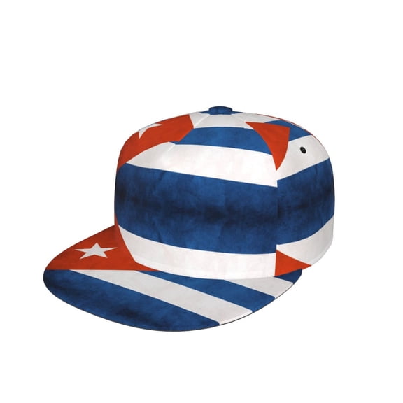 Snapback Hats For Men Women Ugly Cuban Cuba Flag Flat Bill Brim Baseball Cap Printed Hat