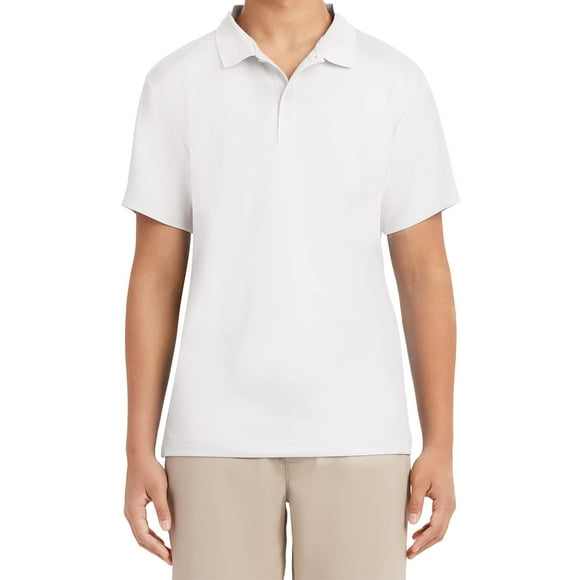 Polo IZOD para hombre de manga corta, rendimiento, blanco