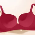 thumbnail image 5 of Turilly Bras Womens Deep V Push Up Bra With Wireless Support Breathable Burgundy Color Everyday Bras, 5 of 7