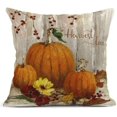 thumbnail image 3 of 4 piezas fundas de almohada decoración del hogar de otoño fundas de almohada decorativas para sofá cojín sofá exterior Halloween calabazas fundas doradas, 3 of 4