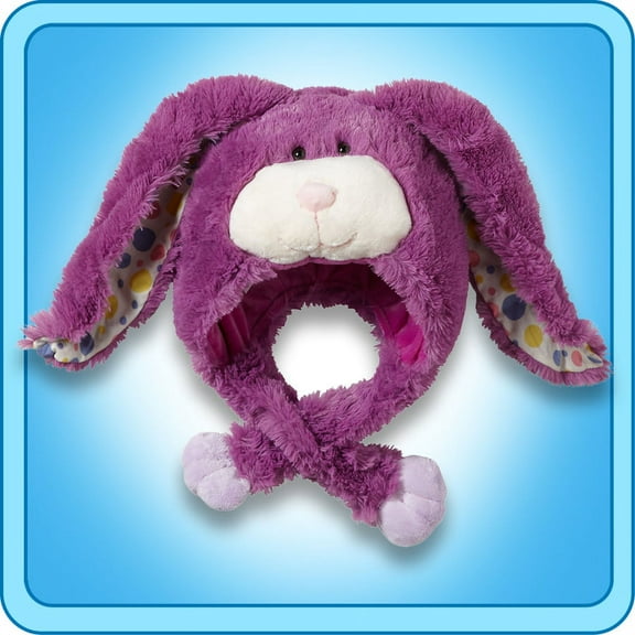 Pillow Pets Bunny Purple Hat Plush Toy Gift